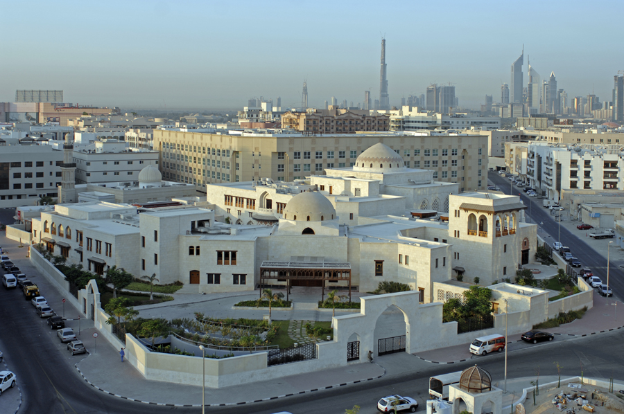 The Ismaili Centre against the Dubai skyline. Photo: Gary Otte